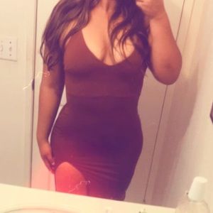 Fashion nova Brownish Red skin tight dress